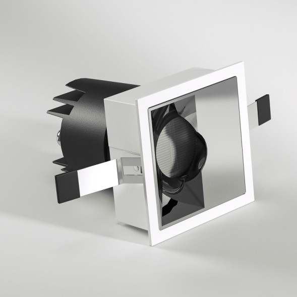 Встраиваемый точечный светильник Elektrostandard 25091/LED 10W 3000K белый/хром