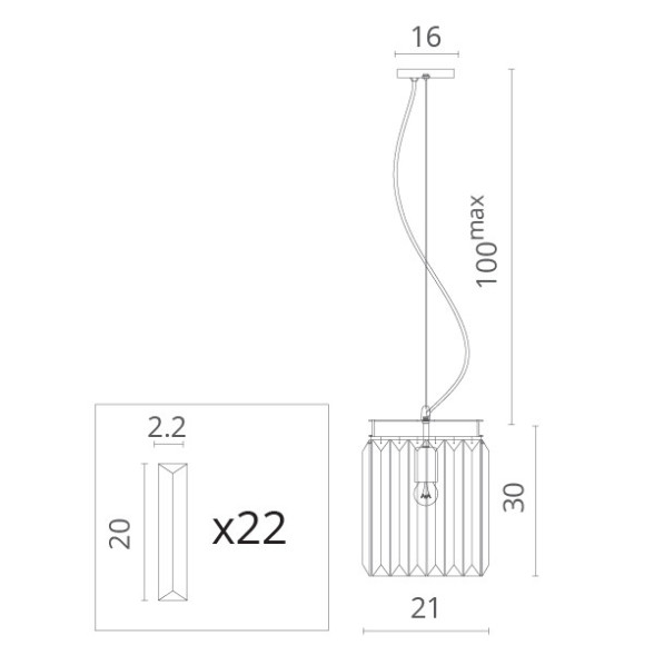 Подвесной светильник Divinare Nova Grigio 3002/05 SP-1