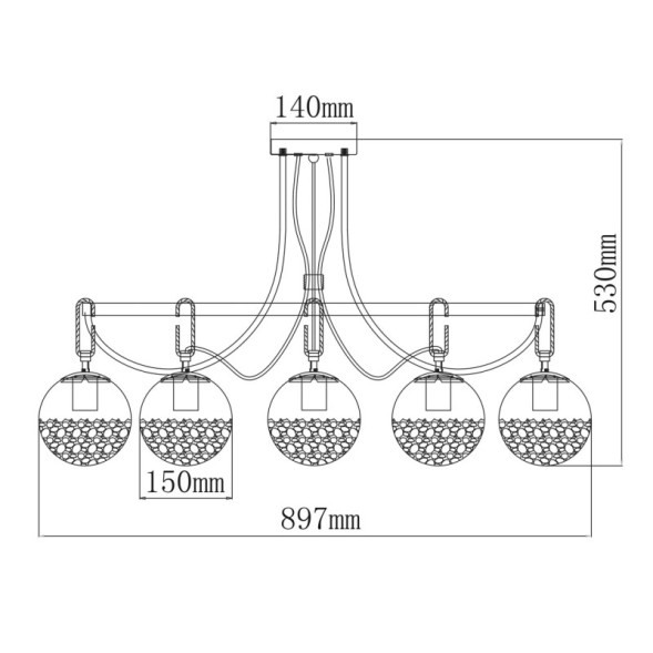 Потолочная люстра DeMarkt 605016308