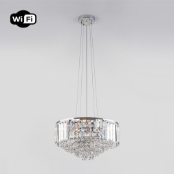 Каскадная люстра Eurosvet Torreta 10121/5 хром/прозрачный хрусталь Strotskis Smart (