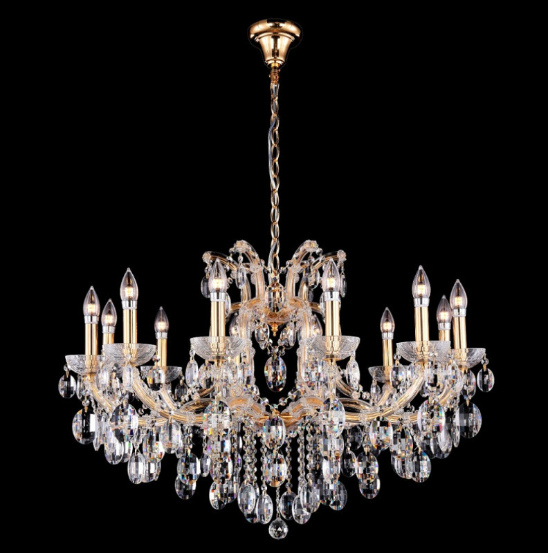 Подвесная люстра Crystal Lux HOLLYWOOD HOLLYWOOD SP12 GOLD