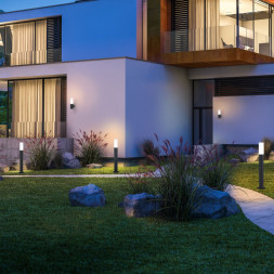 Уличный настенный светильник Elektrostandard 1418 TECHNO чёрный