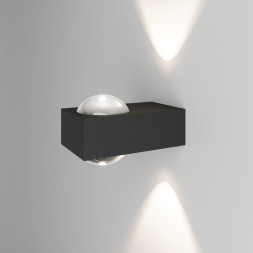 Уличный настенный светильник Elektrostandard Lenses 35191/W черный