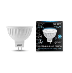 Светодиодная лампа Gauss Софитная 201505205 5W 12V 530lm GU5.3 белый (дневной)