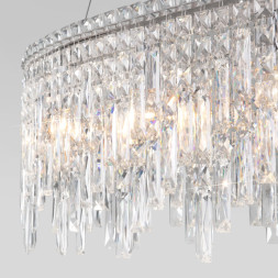 Подвесная люстра Eurosvet 60159/10 хром/хруст Smart Blitz