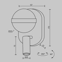 Бра MOD441WL-L8BS3K Maytoni Dialogue
