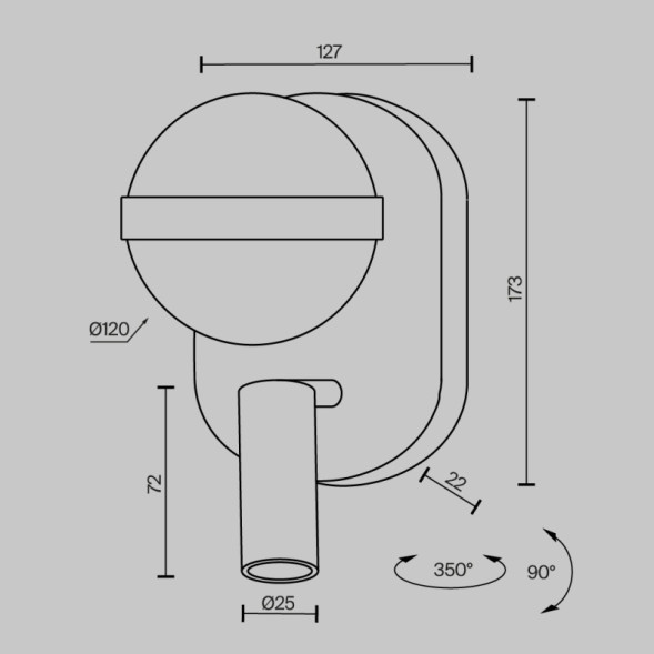 Бра MOD441WL-L8BS3K Maytoni Dialogue