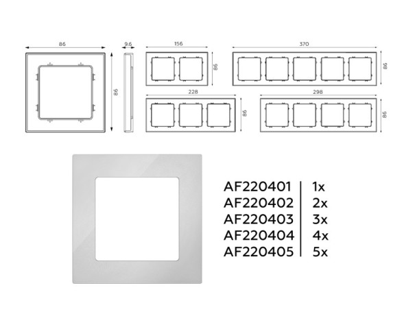 Рамка Ambrella Volt AF220403 ALFA Techno