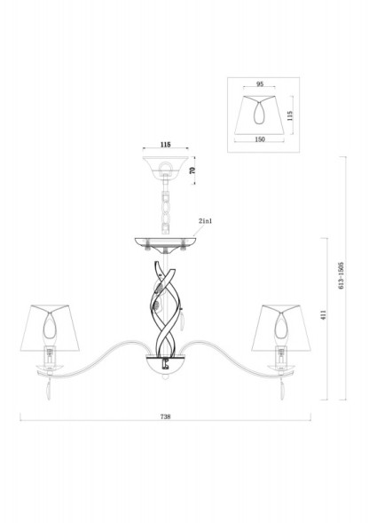 Подвесная люстра Freya MONIQUE FR2001PL-07G