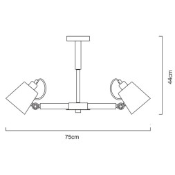 Люстра на штанге ARTE Lamp Oscar A7141PL-5WH