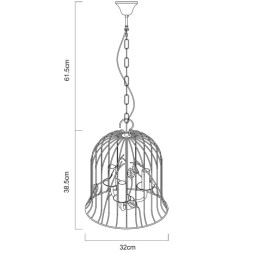 Подвесной светильник ARTE Lamp GABBIA A1878SP-3WG