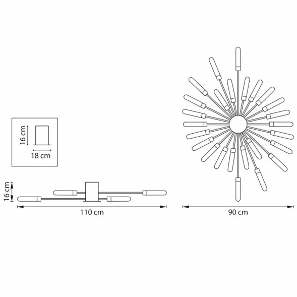 Потолочная люстра Lightstar RAGNO 732283