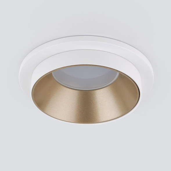 Встраиваемый точечный светильник Elektrostandard 113 MR16 золото/белый