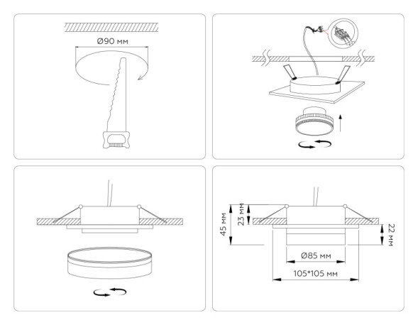 Точечный влагозащищенный светильник Ambrella Light TN6710 TECHNO SPOT