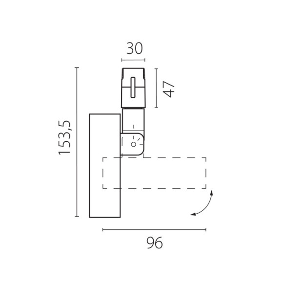 Трековый светильник Lightstar Due Hermes 210747