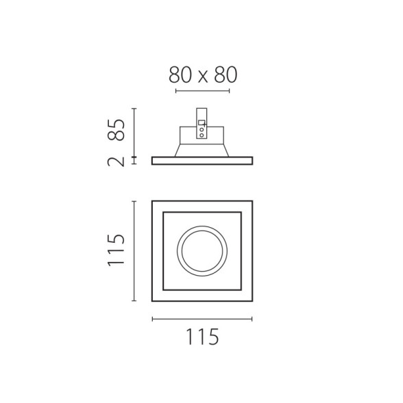 Точечный встраиваемый светильник Lightstar Domino D51307GMOD