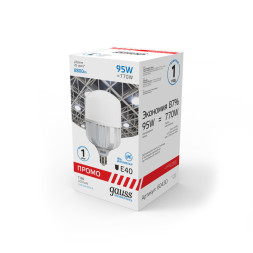 Светодиодная лампа Gauss 60430 95W 220V 8800lm E40 белый (холодный)