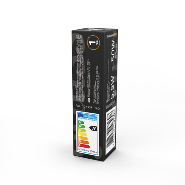 Светодиодная лампа Gauss 107309155-D 5.5W 220V 550lm G9 белый (теплый)