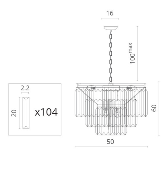 Каскадная люстра Divinare Nova Grigio 3002/05 SP-9