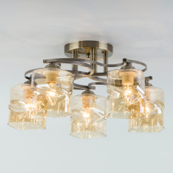 Люстра на штанге Eurosvet Brice 30158/5 античная бронза