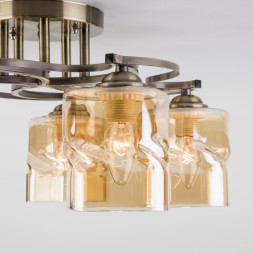 Люстра на штанге Eurosvet Brice 30158/5 античная бронза