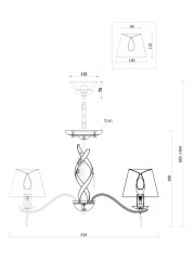 Подвесная люстра Freya MONIQUE FR2001PL-05G