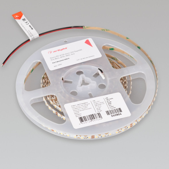 Лента Arlight RZ-A120-6mm 2835 040804 48W 24V 900lm белый (дневной) IP20