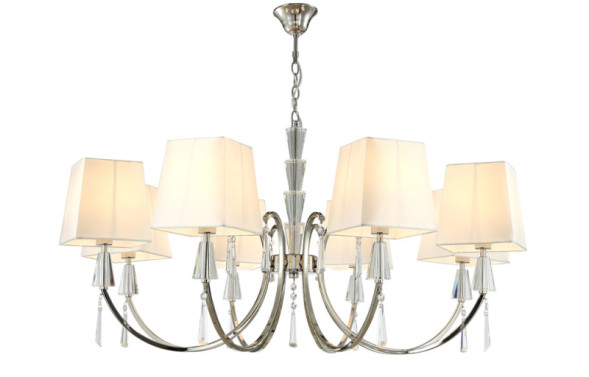 Подвесная люстра Crystal Lux MARSELA MARSELA SP-PL8 NICKEL