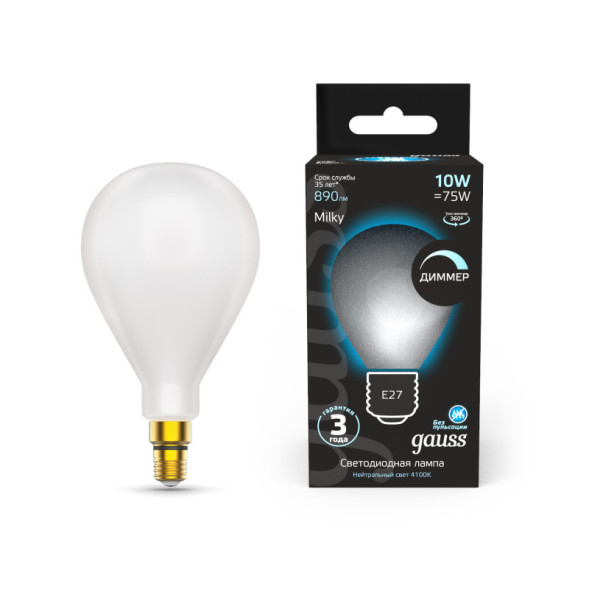 Светодиодная лампа Gauss 179202210-D 10W 220V 890lm E27 белый (дневной)