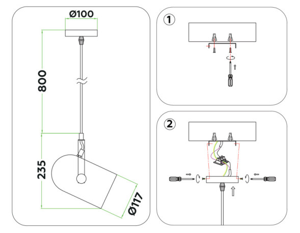 Подвесной светильник Ambrella Light Traditional TR8206