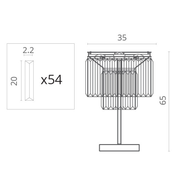 Настольная лампа Divinare Nova Grigio 3002/05 TL-3