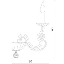 Бра Divinare Milano 8825/03 AP-1