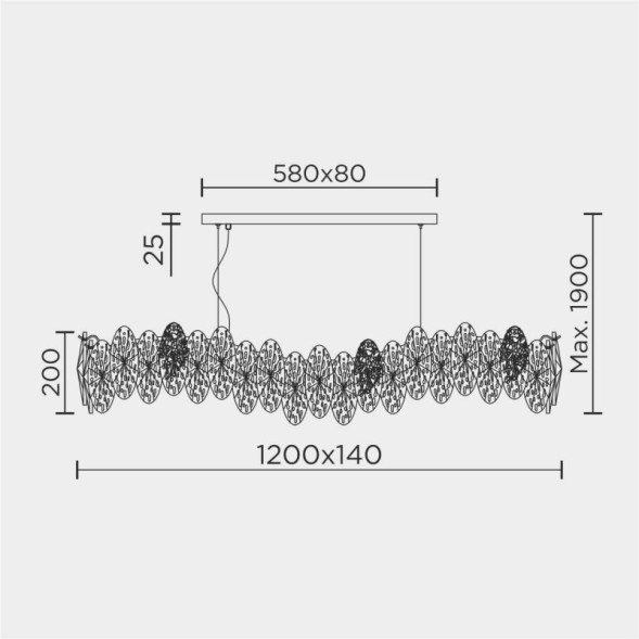Подвесная люстра MODELUX ML.9529 ML.9529.1200 GD