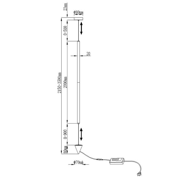 Подвесной светильник Mantra Vertical 7351