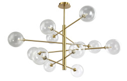 Люстра на штанге Crystal Lux MARZO MARZO SP12 BRONZE/TRANSPARENTE