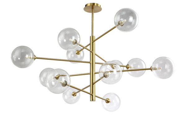 Люстра на штанге Crystal Lux MARZO MARZO SP12 BRONZE/TRANSPARENTE