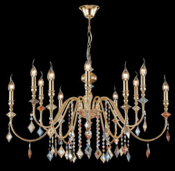 Подвесная люстра Crystal Lux MERCEDES MERCEDES SP6+6 GOLD/COLOR