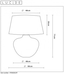 Настольная лампа LUCIDE Ramses 47505/81/97