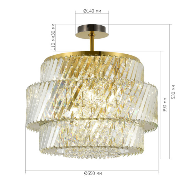 Люстра на штанге ST-Luce SL6138.313.12 RITZ