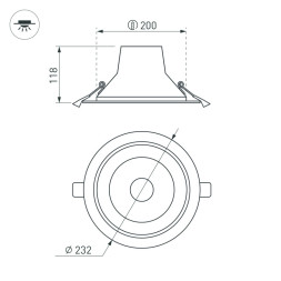 Встраиваемый точечный светильник Arlight LEGEND 027319(1)