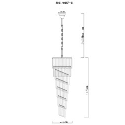 Каскадная люстра Divinare Charlotte 3011/01 SP-11