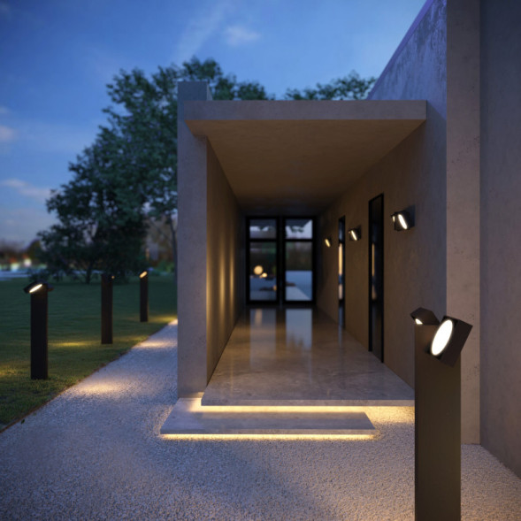 Уличный настенный светильник Elektrostandard Twin черный (35170/D)