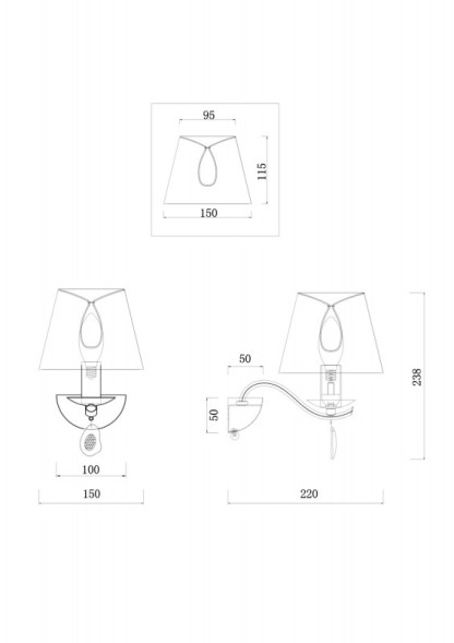 Бра Freya MONIQUE FR2001WL-01G
