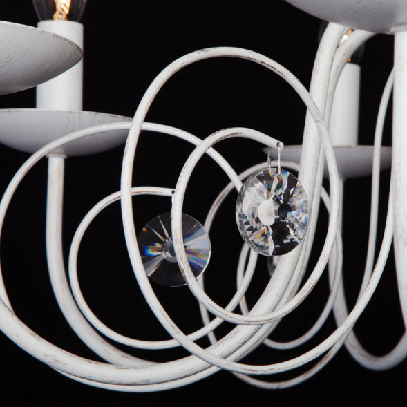 Подвесная люстра Eurosvet TOMAS 60018/8 белый с золотом