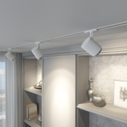 Трековый светильник Elektrostandard Cors белый/серебро 10W 4200K (85513/01) однофазный