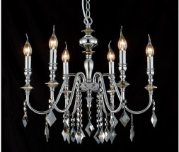 Подвесная люстра Crystal Lux MERCEDES MERCEDES SP6 CHROME/SMOKE