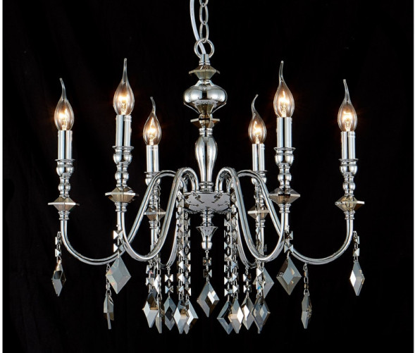 Подвесная люстра Crystal Lux MERCEDES MERCEDES SP6 CHROME/SMOKE