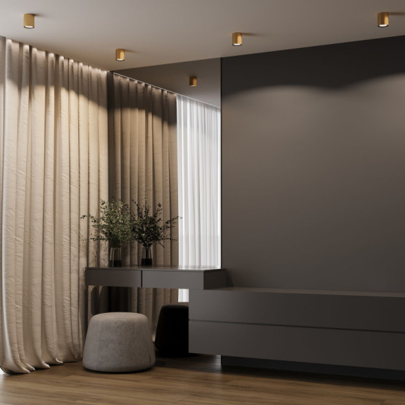 Накладной точечный светильник Elektrostandard 25116/LED 12W 4000K латунь PRIMO