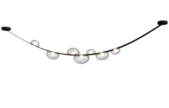 Потолочный светильник Crystal Lux BOSQUE BOSQUE SP7 L3000 BLACK/TRANSPARENT