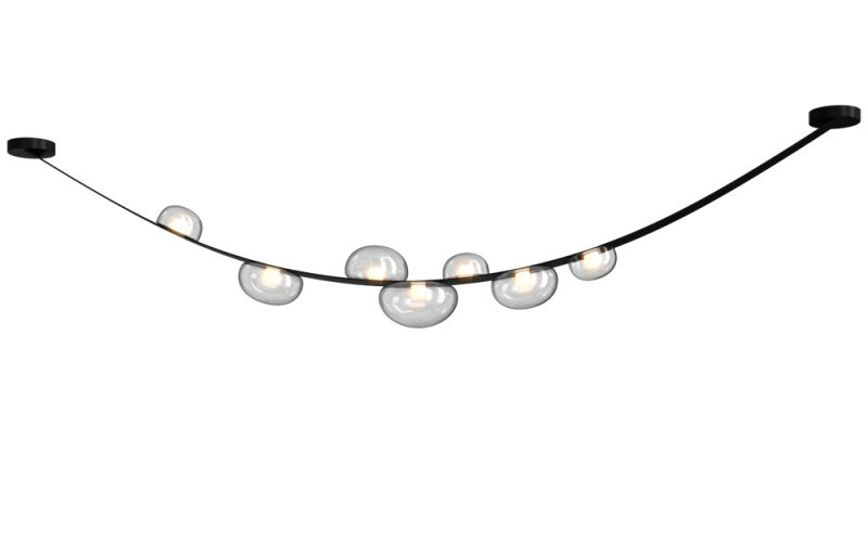 Потолочный светильник Crystal Lux BOSQUE BOSQUE SP7 L3000 BLACK/TRANSPARENT